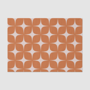 Papel De Seda Terracotta Mid Century Boho moderno elegante