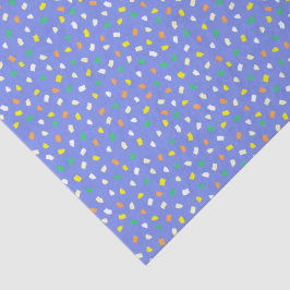 Papel De Seda Terrazo Colorido Confeti Patrón Azul Polvoriento