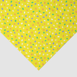 Papel De Seda Terrazo Colorido Patrón de Confeti Limonada Brilla
