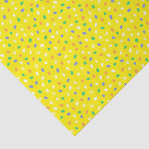 Papel De Seda Terrazo Colorido Patrón de Confeti Limonada Brilla