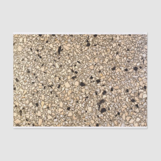 Papel De Seda Terrazzo Alla Venezia Textura DIY Loft Decor Beige (Anverso)
