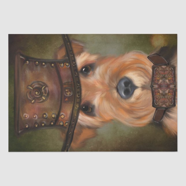 PAPEL DE SEDA TERRIER AIREDALE  (Anverso)
