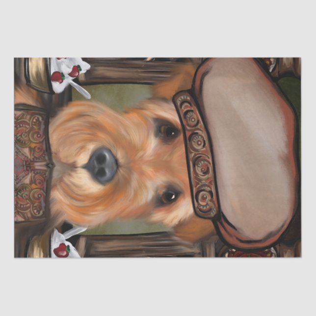 PAPEL DE SEDA TERRIER AIREDALE (Anverso)