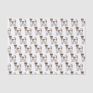 Papel De Seda Terrier de alambre blanco y bronceado Cute Cartoon