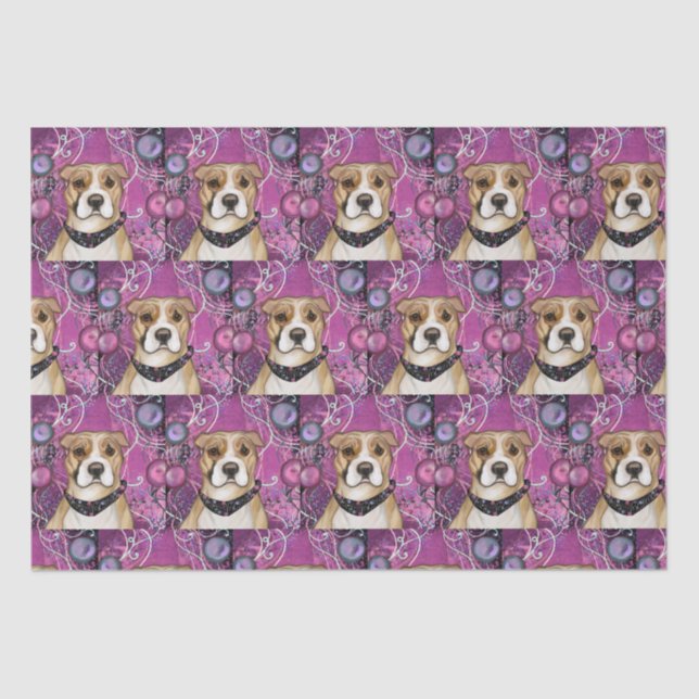 PAPEL DE SEDA TERRIER STAFFORDSHIRE AMERICANO            (Anverso)
