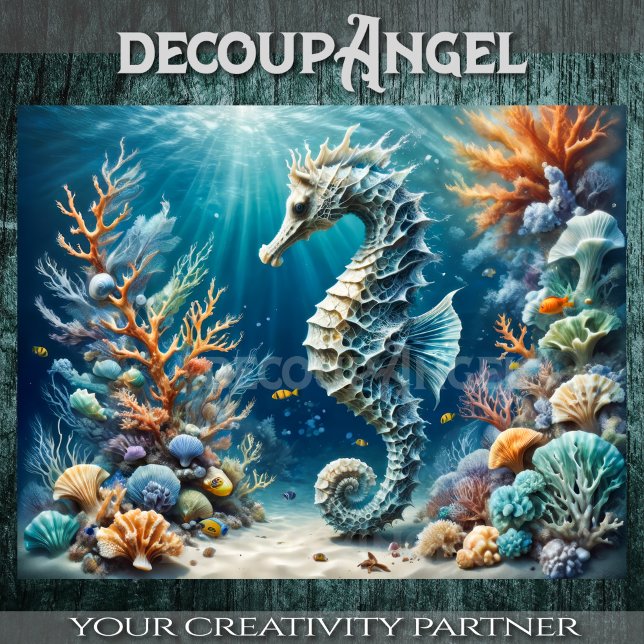 Papel De Seda Tesoro de caballito de mar bajo las olas - Desnuda (Subido por el creador)