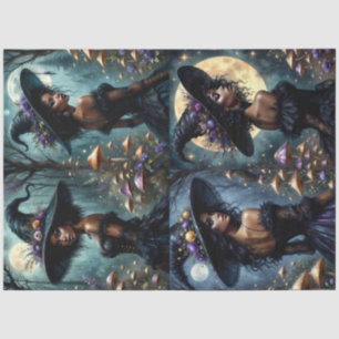 Papel De Seda Testigos góticos encantados con hongos y luz de lu