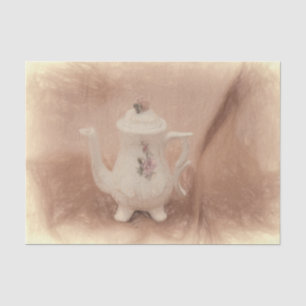 Papel De Seda Tetera antigua sepia blanca vieja decoupage antigu