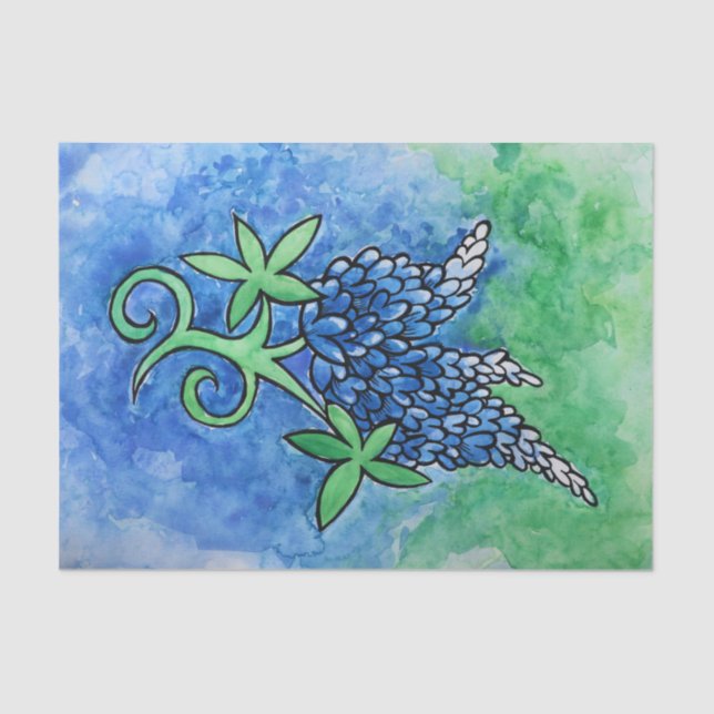 Papel De Seda Texas Bluebonnets (Anverso)