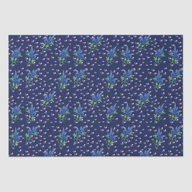 Papel De Seda Texas Bluebonnets Texas Lone star state (Anverso)