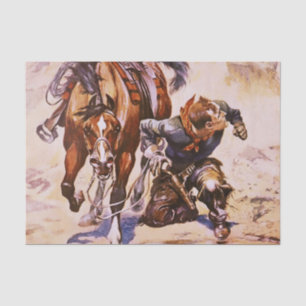 Papel De Seda “Texas Cowboy” de Stanley L Wood