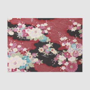 Papel De Seda Textil japonés de KIMONO, patrón florete