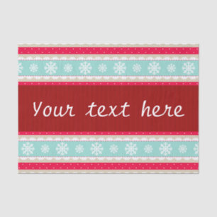 Papel De Seda Texto azul rojo hermoso del personalizado del