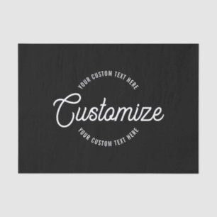 Papel De Seda Texto circular moderno y elegante con cursiva edit