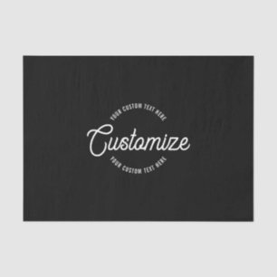 Papel De Seda Texto circular moderno y elegante con estilo cursi