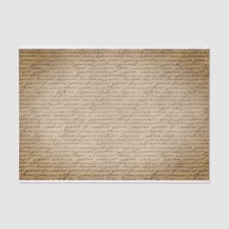 Papel De Seda Texto de escritura cursiva vintage sobre el patrón