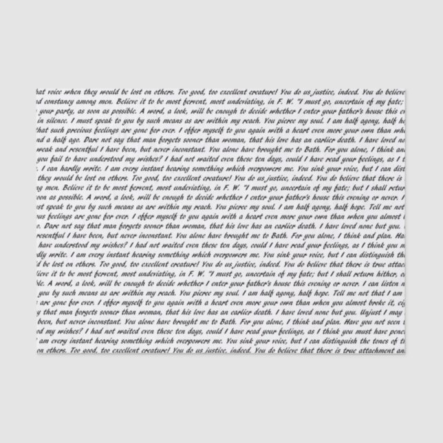 Papel De Seda Texto de la persuasión (Anverso)