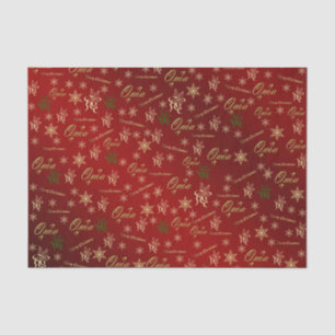 Papel De Seda texto de los navidades de oro de oma