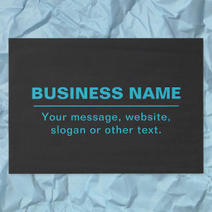 Papel De Seda Texto de personalizable para empresas Etc. negro e