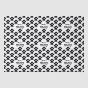 Papel De Seda Texto de personalizable Pawfect Paws