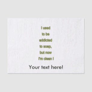 Papel De Seda Texto divertido de jabón