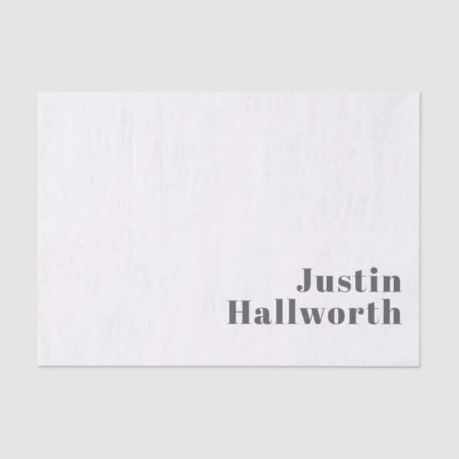 Papel De Seda Texto moderno retro editable de estilo | Gris (Anverso)