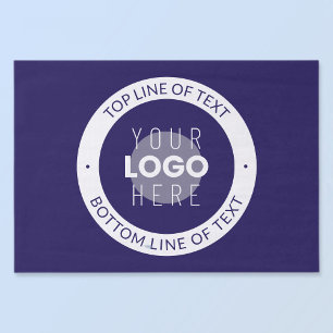 Papel De Seda Texto personalizable y logotipo Azul oscuro púrp
