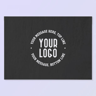 Papel De Seda Texto personalizable y logotipo o imagen cargada