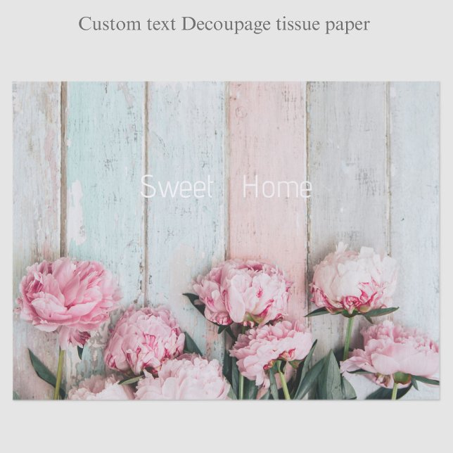 Papel De Seda Texto personalizado Dulce hogar Madera rústica rom (Subido por el creador)