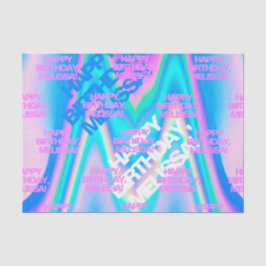 Papel De Seda Texto personalizado Holográfico Irlandés Y2K Moder