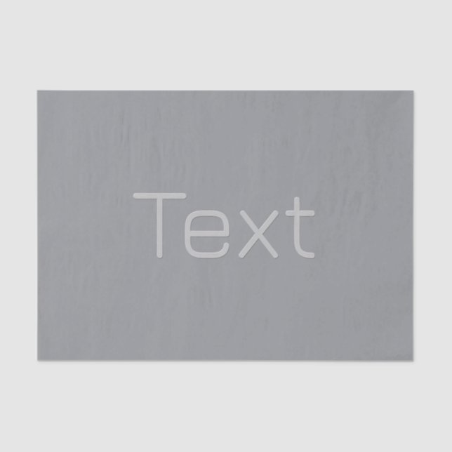 Papel De Seda Texto simple de 3 dimensiones | Gris (Anverso)