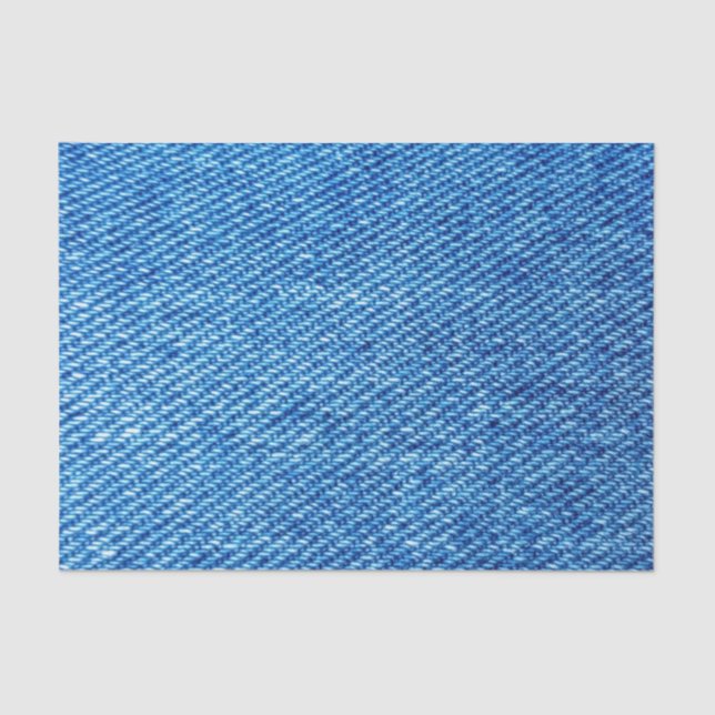 Papel De Seda Textura de Denim Azul (Anverso)