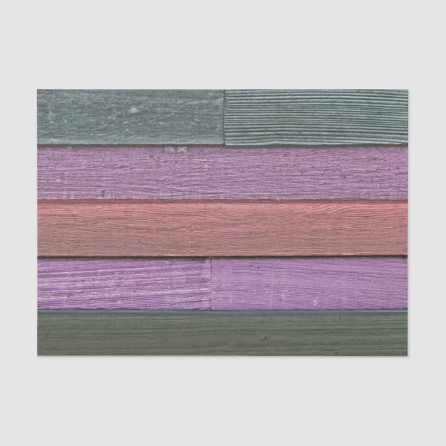 Papel De Seda Textura de grano de madera rústica de campo púrpur (Anverso)