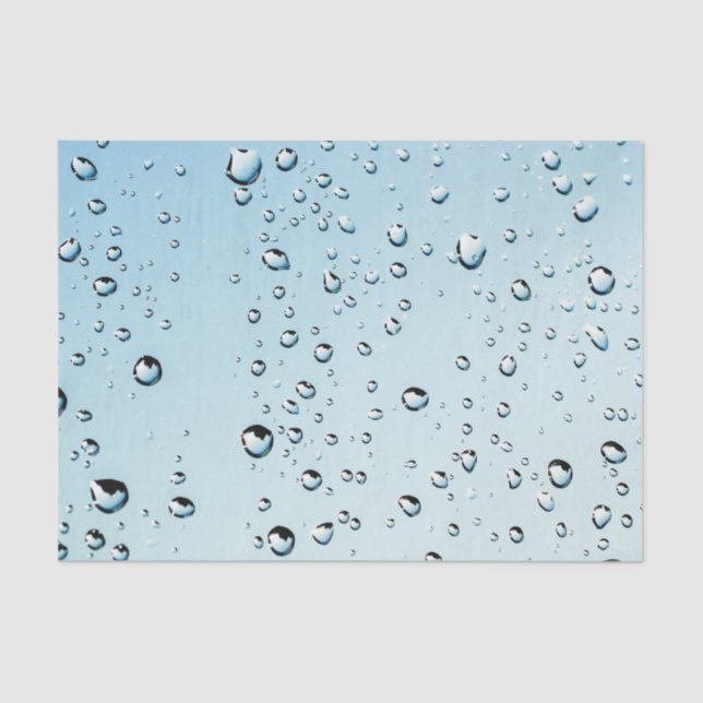 Papel De Seda Textura de las gotas de lluvia (Anverso)