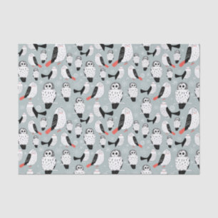 Papel De Seda Textura de los búhos blancos