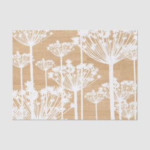 Papel De Seda Textura de madera rústica con patrón de Dandelion