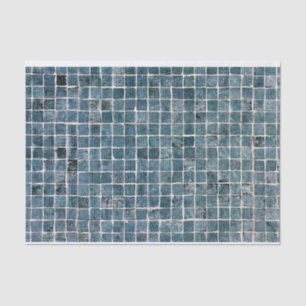 Papel De Seda Textura de mosaico verde de sabio templado DIY Lof