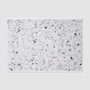 Papel De Seda Textura de Terrazzo blanco y negro DIY Decoración
