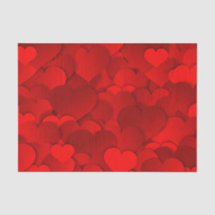 Papel De Seda Textura del corazón rojo