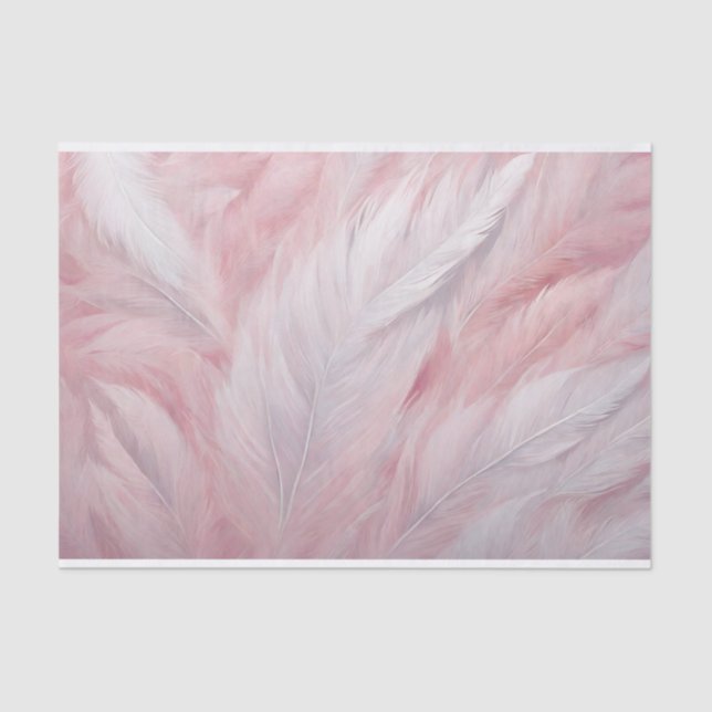 Papel De Seda Textura elegante de piel rosa y blanca pastel (Anverso)
