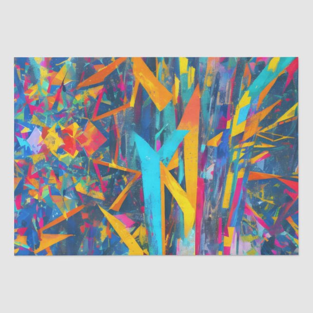 Papel De Seda Textura fractal abstracta (Anverso)