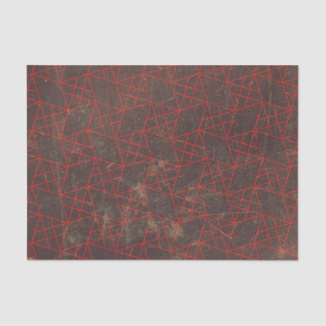 Papel De Seda Textura Grunge Elegante Clásico Gris Rojo (Anverso)