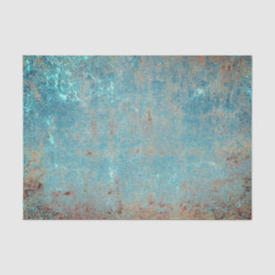 Papel De Seda Textura Grunge Marrón Turquesa Rústica Vintage