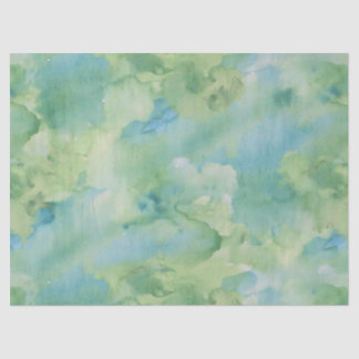 Papel De Seda Textura retra verde de la acuarela