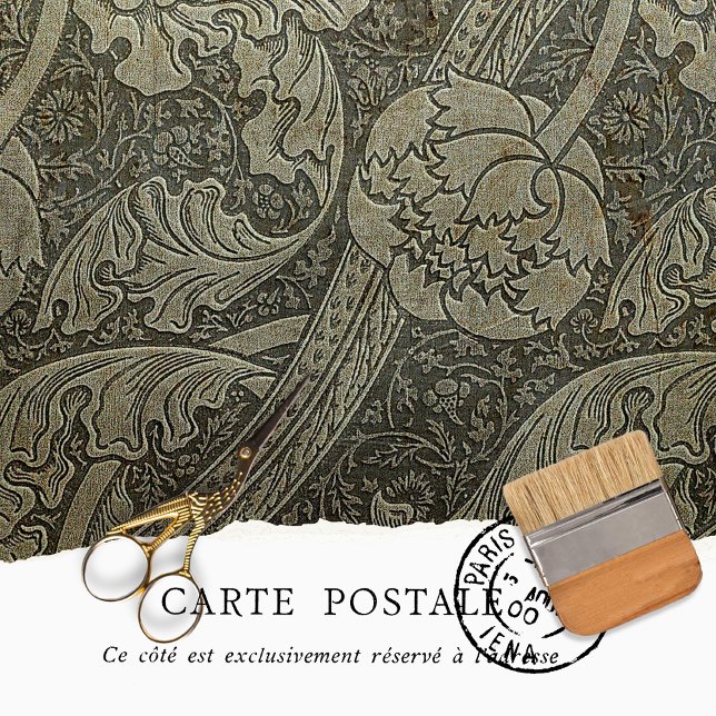 PAPEL DE SEDA TEXTURA RÚSTICA  MUEBLE DECOUPAGE FLORAL MARRÓN (Subido por el creador)