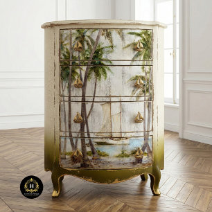 Papel De Seda Textura rústica tropical vintage decoupage