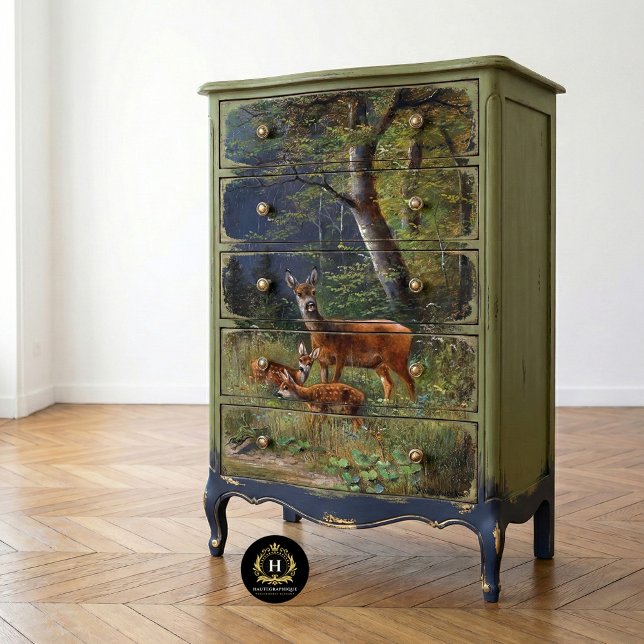 Papel De Seda Textura Rústica Vintage Ciervo Decoupage  (Subido por el creador)