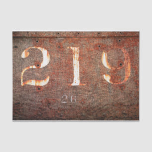 Papel De Seda Textura Rústica Vintage Marrón Números de Tren Bla