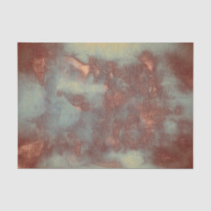 Papel De Seda Textura Rústica Vintage Verde Azul Marrón País Abs