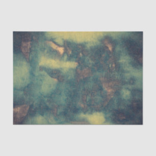 Papel De Seda Textura Rústica Vintage Verde Marrón Turquesa Abst